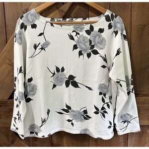 Ballinger Gold - Pullover Rose Pattern Shirt- Long‎ Sleeve- XL Size- Nice- (12)